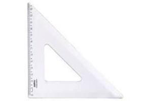 Esquadro Escolar 45° 210mm x 450mm und - Waleu