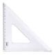 Esquadro Escolar 45° 210mm x 450mm und - Waleu