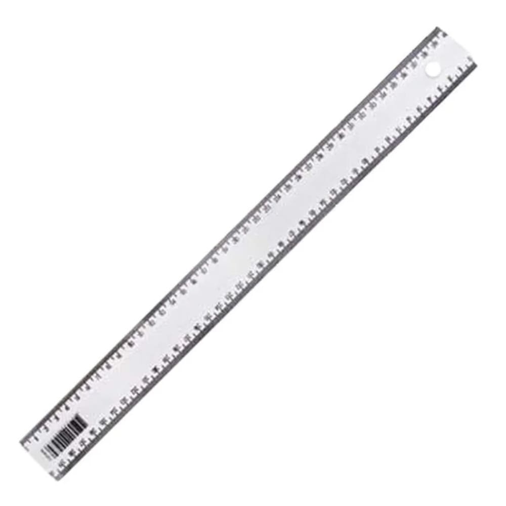 Régua Plástica Cristal 40cm - Waleu