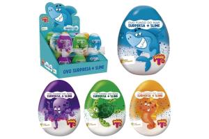 Slime Ovo Surpresa Fundo Do Mar Gelelé Slime + Supresa - Doce Brinquedo 3+