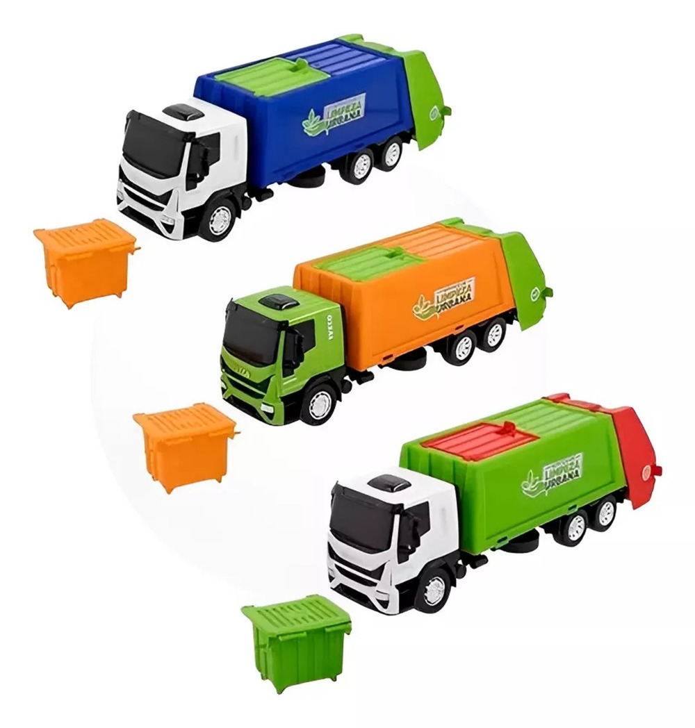 Brinquedo Caminhao Iveco Tector Coletor Limpeza Urbana Usual