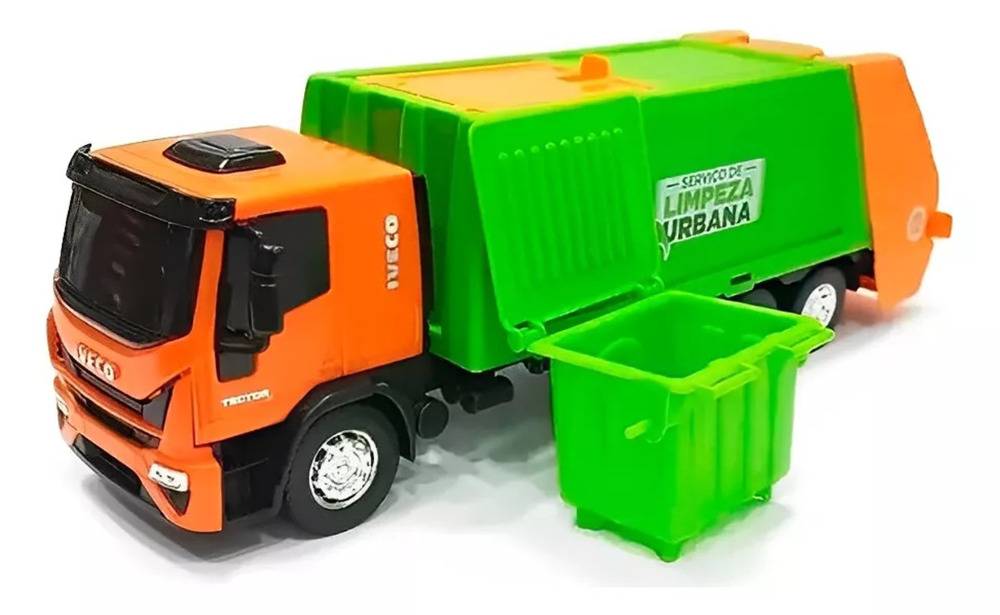 Brinquedo Caminhao Iveco Tector Coletor Limpeza Urbana Usual