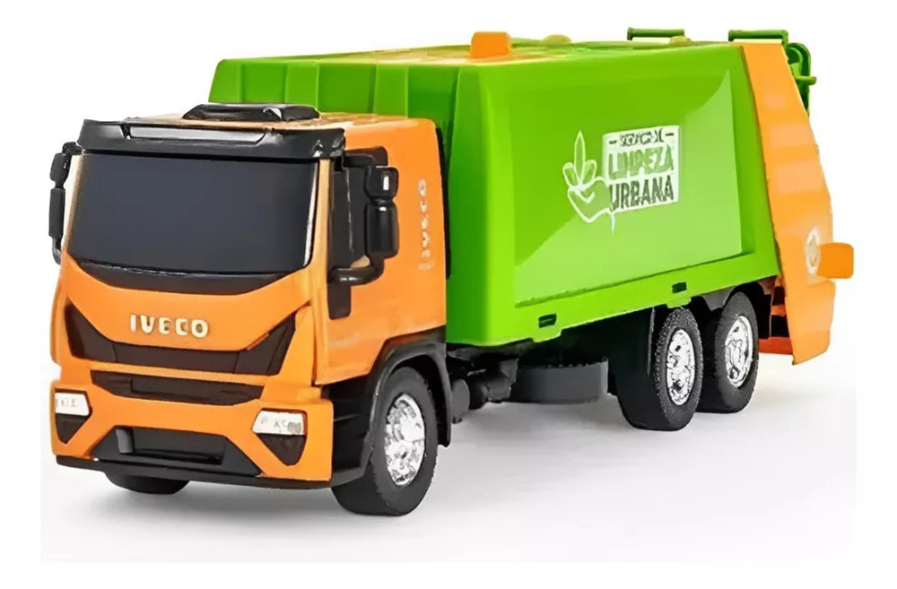 Brinquedo Caminhao Iveco Tector Coletor Limpeza Urbana Usual