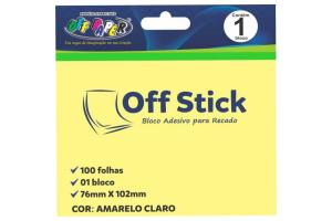 Bloco Adesivo Amarelo  C/100 Fls und - Off Paper