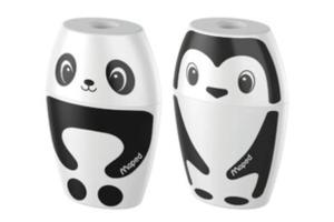 Apontador 1 Furo com Depósito Shakky Panda Pinguim Sortido - Maped