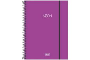 Caderno 10 Matérias C. Dura Neon 160Fls Sortido - Tilibra