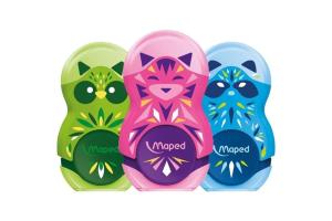 Apontador 1 Furo com Depósito e Borracha Loopy Mini Cure Sortido - Maped
