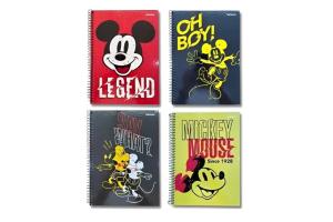 Caderno 1 Matéria 80Fls Mickey C. Dura Sortido - Jandaia