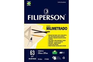 Bloco Milimetrado Branco A4 50Fls Und - Filiperson