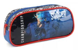 Estojo 1 Zíper Futebol soccer Azul und - Maxlog