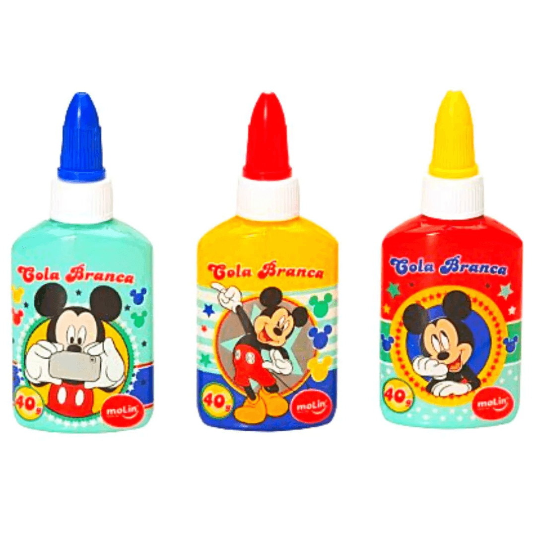 Cola Branca Mickey 40g Sortido - Molin