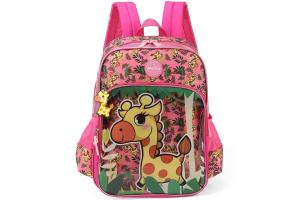 Mochila De Costas Girafa com bolso transparente Rosa Sortido - Maxlog
