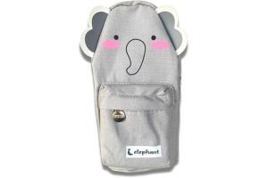 Estojo 1 Ziper de Elefante Vertical Cinza und - Vmp