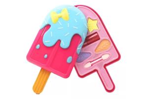 Maquiagem Infantil Kit Paleta Sombras Batom E Gloss Sorvete - Fenzza 12+