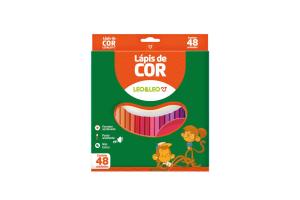 Lápis De Cor Sextavado 48 Cores Und - Leonora