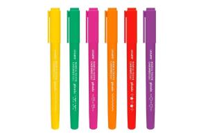 Caneta Marca Texto Carimbo Roller Picnic C/ 6 Cores Sortido - Leonora