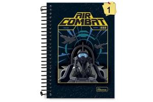 Caderno 1/4 80 fls Air Combat C. Dura Sortido - Cadersil