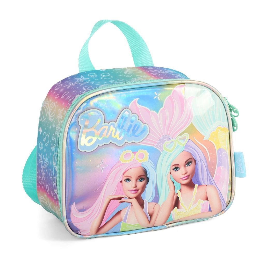 Lancheira Térmica Barbie Sereia Holográfica Infantil und - Maxlog