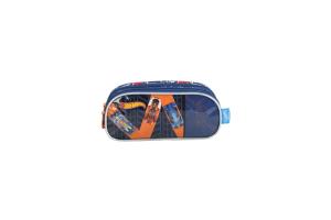 Estojo 3 Ziper Hot Weels Azul und - Maxlog
