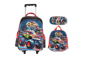 Mochila Kit com lancheira e estojo Drift Race und - Yins