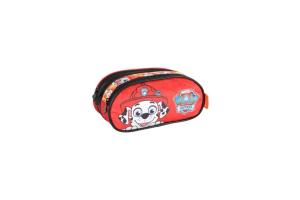 Estojo 3 Ziper Patrulha Canina Marshall Vermelho e Preto und - Maxlog