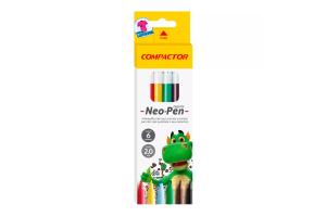 Caneta Hidrocor Compactor 6 Cores Neo-pen Gigante