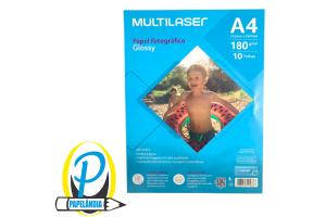 Papel Fotográfico Glossy A4 180G Multilaser