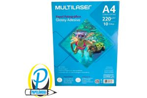 Papel Fotográfico Glossy Adesivo A4 220G Multilaser