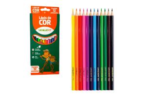 Lápis De Cor Lápis De Pintar Leo e Leo Com 12 Cores