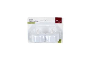 Kit 2 Velas Decorativas Eletrônicas Led A Bateria 6 Cm