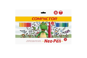 Caneta Hidrográfica Compactor NEO-PEN Gigante 36 Cores