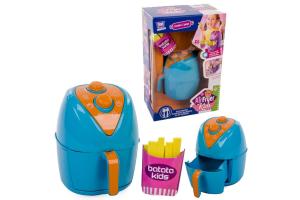Air Fryer fritadeira elétrica de brinquedo com batatinhas brincar de faz de conta